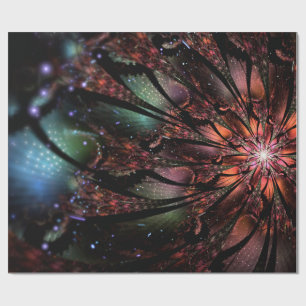 Soft and tenderderness Fraktal Fantasy Blume Geschenkpapier