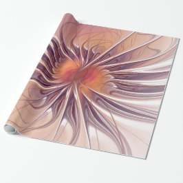 Soft and tenderderness Fraktal Fantasy Blume Geschenkpapier