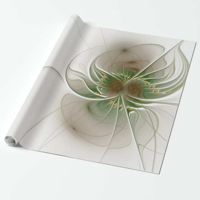 Soft and tenderderness Fraktal Fantasy Blume Geschenkpapier (Ungerollt)