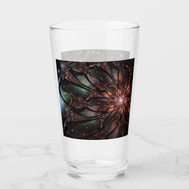 Soft and tenderderness Fraktal Fantasy Blume Glas (Rückseite)