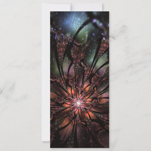Soft and tenderderness Fraktal Fantasy Blume Karte (Vorderseite)