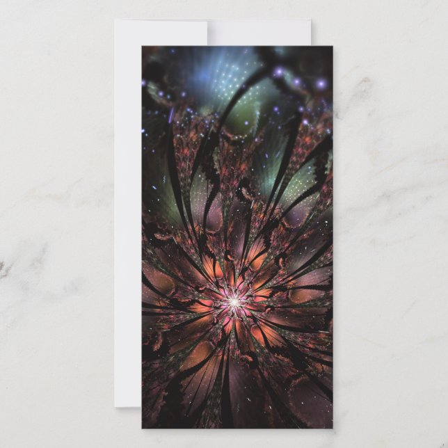Soft and tenderderness Fraktal Fantasy Blume Karte (Vorderseite)