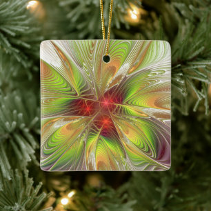 Soft and tenderderness Fraktal Fantasy Blume Keramikornament