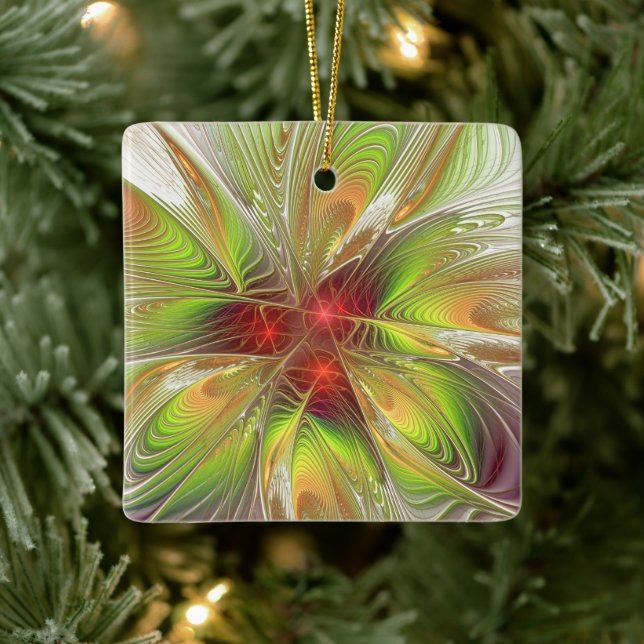 Soft and tenderderness Fraktal Fantasy Blume Keramikornament (Baum)