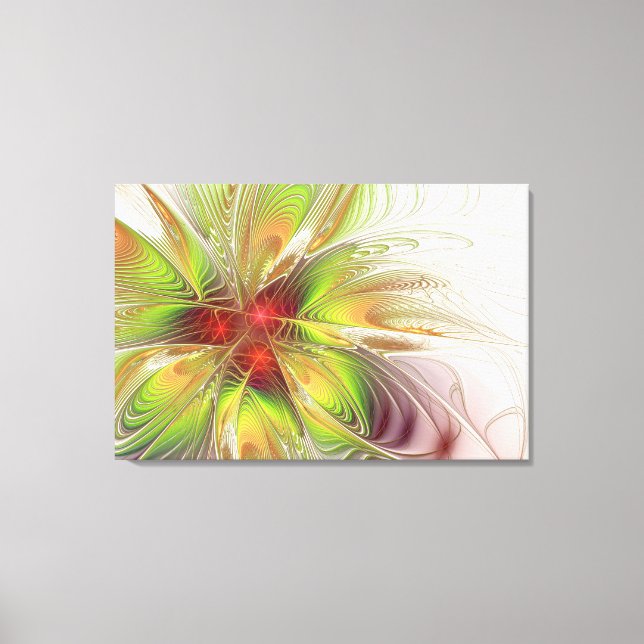 Soft and tenderderness Fraktal Fantasy Blume Leinwanddruck (Vorderseite)