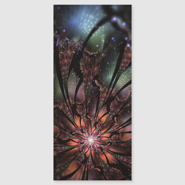 Soft and tenderderness Fraktal Fantasy Blume Magnetkarte (Vorderseite)