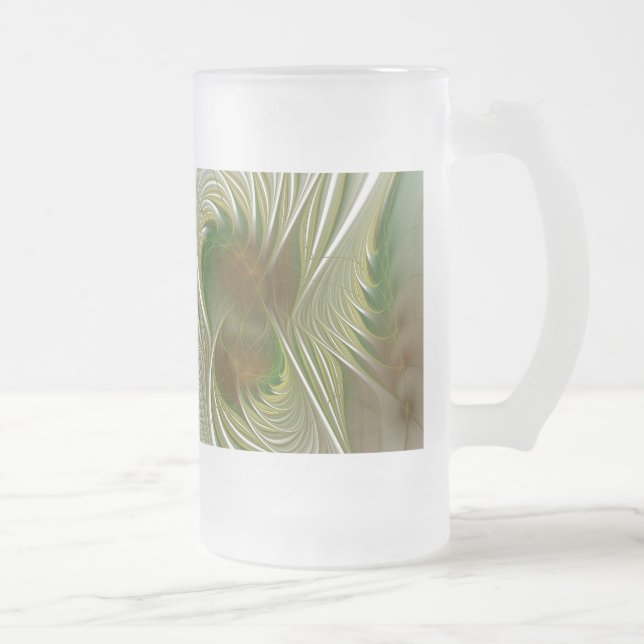 Soft and tenderderness Fraktal Fantasy Blume Mattglas Bierglas (Rechts)