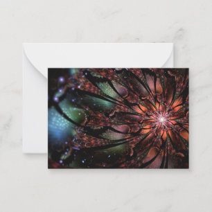 Soft and tenderderness Fraktal Fantasy Blume Mitteilungskarte