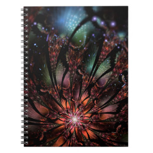Soft and tenderderness Fraktal Fantasy Blume Notizblock