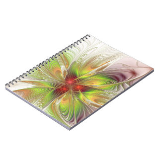 Soft and tenderderness Fraktal Fantasy Blume Notizblock
