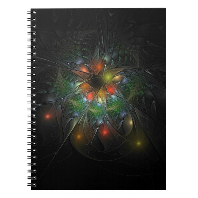 Soft and tenderderness Fraktal Fantasy Blume Notizblock (Vorderseite)