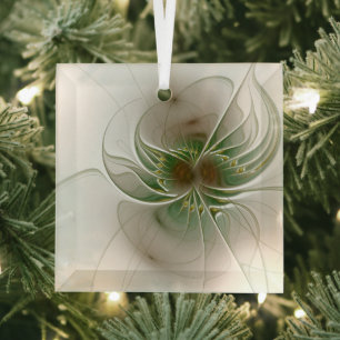 Soft and tenderderness Fraktal Fantasy Blume Ornament Aus Glas