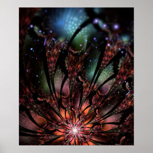 Soft and tenderderness Fraktal Fantasy Blume Poster
