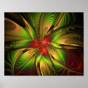 Soft and tenderderness Fraktal Fantasy Blume Poster