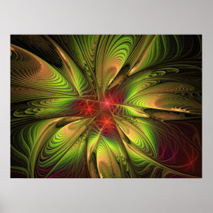 Soft and tenderderness Fraktal Fantasy Blume Poster