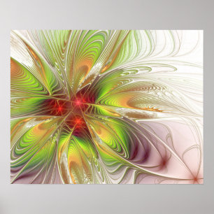 Soft and tenderderness Fraktal Fantasy Blume Poster