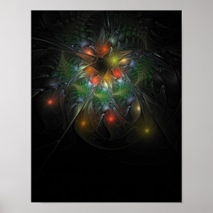 Soft and tenderderness Fraktal Fantasy Blume Poster