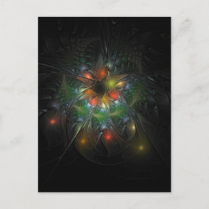 Soft and tenderderness Fraktal Fantasy Blume Postkarte