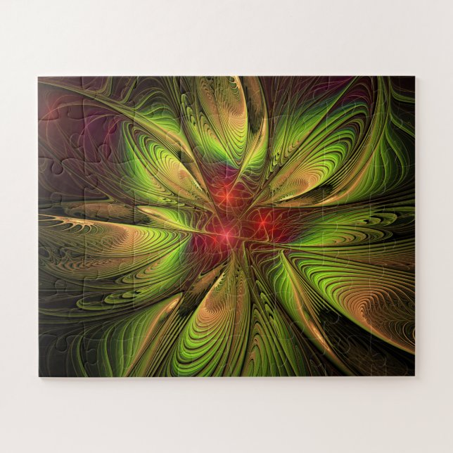 Soft and tenderderness Fraktal Fantasy Blume Puzzle (Horizontal)