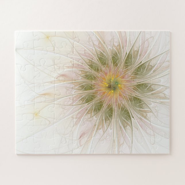 Soft and tenderderness Fraktal Fantasy Blume Puzzle (Horizontal)