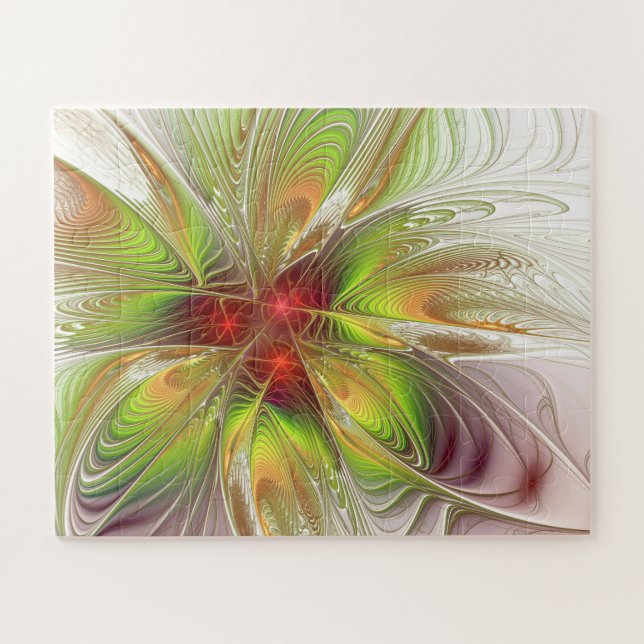 Soft and tenderderness Fraktal Fantasy Blume Puzzle (Horizontal)