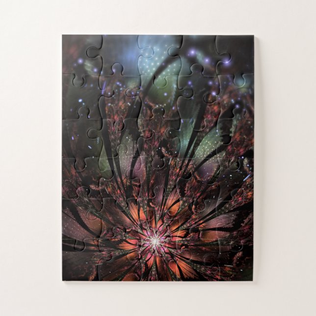 Soft and tenderderness Fraktal Fantasy Blume Puzzle (Vertikal)