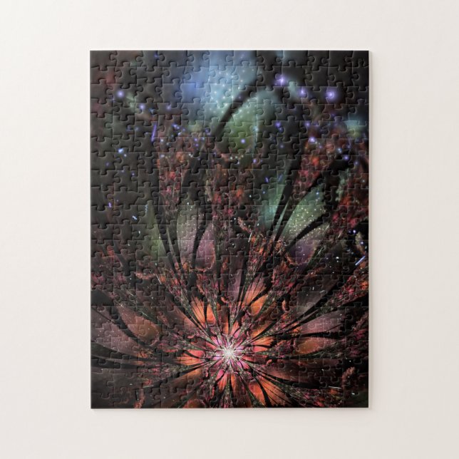 Soft and tenderderness Fraktal Fantasy Blume Puzzle (Vertikal)