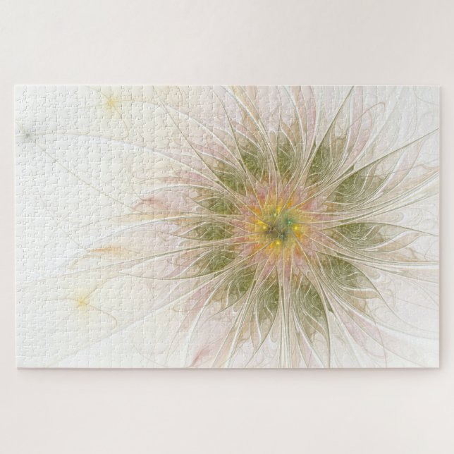 Soft and tenderderness Fraktal Fantasy Blume Puzzle (Horizontal)