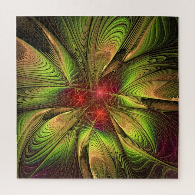 Soft and tenderderness Fraktal Fantasy Blume Puzzle (Vertikal)