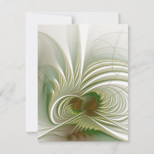 Soft and tenderderness Fraktal Fantasy Blume RSVP Karte