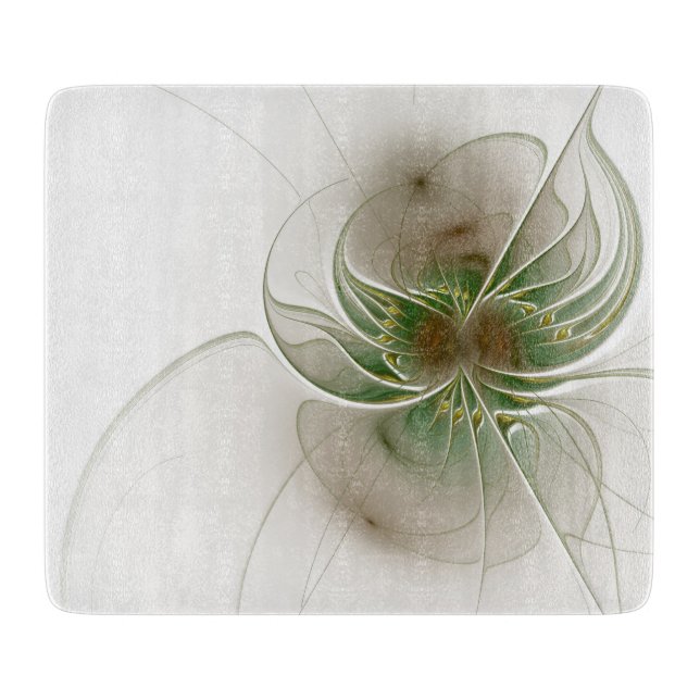Soft and tenderderness Fraktal Fantasy Blume Schneidebrett (Vorderseite)