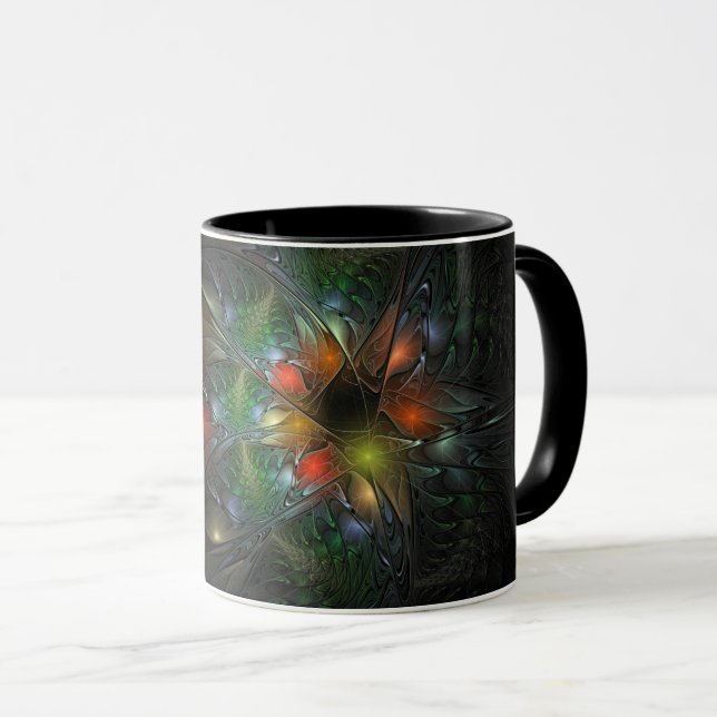 Soft and tenderderness Fraktal Fantasy Blume Tasse (VorderseiteRechts)