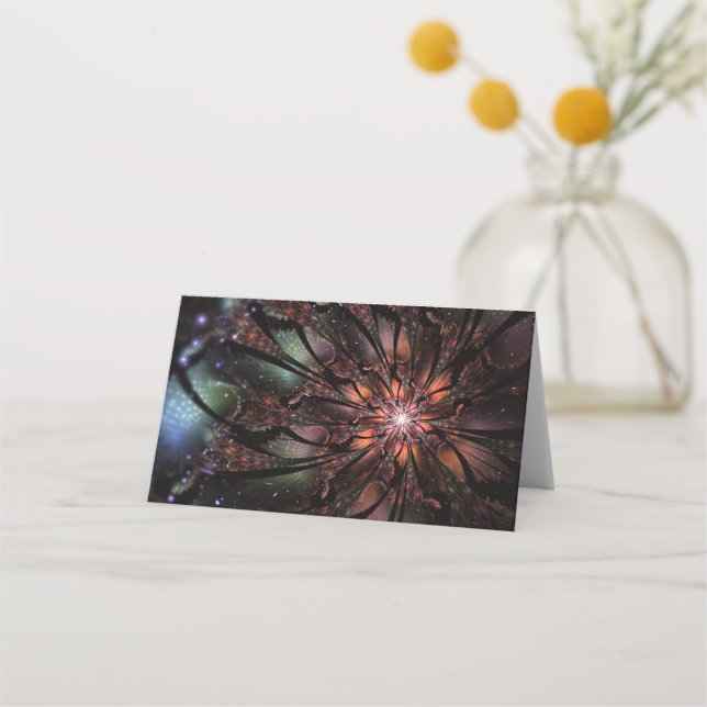 Soft and tenderderness Fraktal Fantasy Blume Terminkarte (Vorderseite)