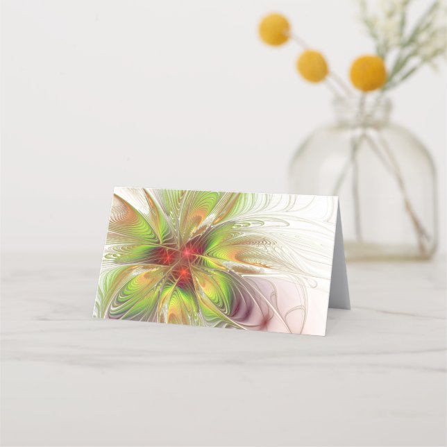 Soft and tenderderness Fraktal Fantasy Blume Terminkarte (Vorderseite)