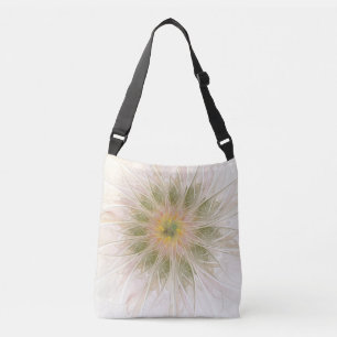 Soft and tenderderness Fraktal Fantasy Blume Tragetaschen Mit Langen Trägern