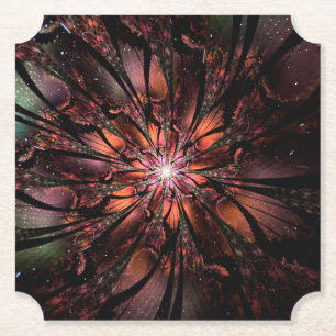 Soft and tenderderness Fraktal Fantasy Blume Untersetzer