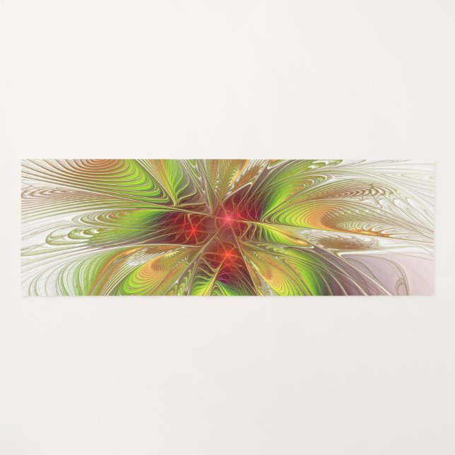 Soft and tenderderness Fraktal Fantasy Blume Yogamatte (Vorderseite (Horizontal))