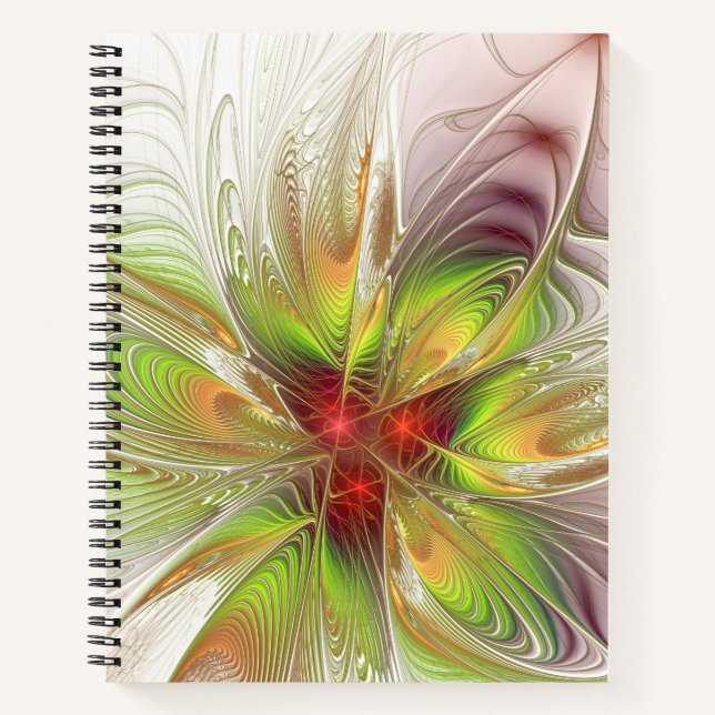 Soft and tenderness fractal fantasy flowers notizbuch (Vorderseite)