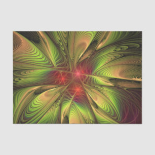 Soft and tenderness fractal fantasy flowers seidenpapier