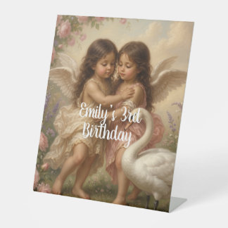 soft angel cherub girls’ birthday || sockelschild