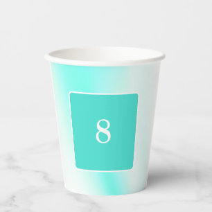 "Soft Aqua" - individuell anpassbarer Papierbecher