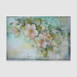 Soft Aquamarine Mischmedien Seidenpapier