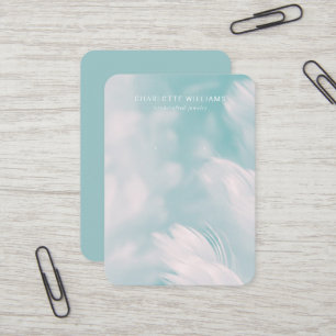 Soft Aquamarine Petalschmuckkarte Visitenkarte