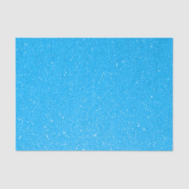 Soft Baby Blue Glitzer Print Seidenpapier (Vorderseite)