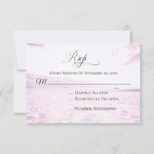 *~* Soft Beach Sea Sand Sky    FotoWedding RSVP Karte