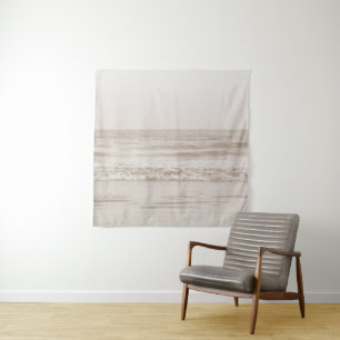 Soft Beige Atlantic Ocean Bliss 1 #art #ocean Wandteppich