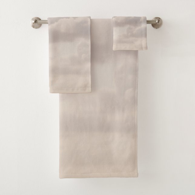 Soft Beige Caribbean Clouds Dream 1 Badhandtuch Set (Insitu)