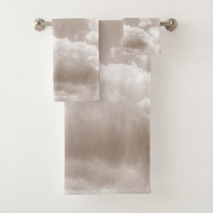 Soft Beige Clouds 5 #clouds #art Badhandtuch Set