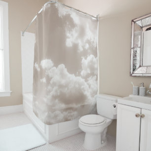 Soft Beige Clouds 5 #clouds #art Duschvorhang
