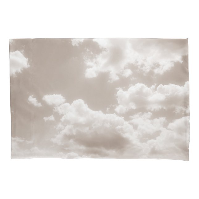Soft Beige Clouds 5 #clouds #art Kissenbezug (Vorderseite)